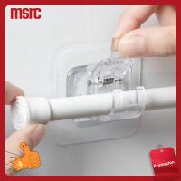 MSRC 6 pcs กาวในตัว ที่ยึดราวม่านแบบไม่ต้องเจาะ โปร่งใสโปร่งใส ไม่มีการเจาะ ราวแขวนผ้าม่านติดผนัง ความสวยงามที่ชื่นชอบ ฉากยึดราวม่านแบบไม่ต้องเจาะ ม่านสำหรับผ้าม่าน