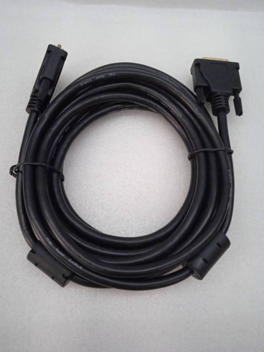 สายdvi24-1-cable-สายต่อคอมรุ่นเก่า-สายต่อจอ-สายจอ-สัญญานภาพความยาว-5-เมตร-สายหนาเส้นใหญ่สัญญานดี-ภาพชัด-แข็งแรงทนทาน