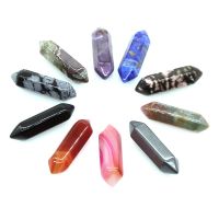 25pcs Pointed Hexagon Column Chakra Wands Natural Healing Crystals Stone Magic Wand Home Furnishing Study Room Decoration