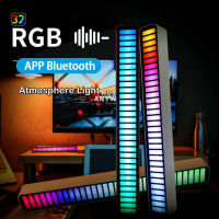 APP รถควบคุมเสียง USB RGB เสียงเปิดใช้งานสเตอริโอเพลงรถกระบะจังหวะแสงโดยรอบ LED Multicolor บ้าน Deaktop ตกแต่งโคมไฟ