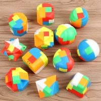 Luban Lock Keychain Brain Teaser Game Magic Cube 3D Puzzle Intellectual Children Educational Toys gift for Kids Adult Antistress