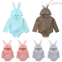 Lovely Baby Infant Girl Boy Long Sleeve Romper Jumpsuit Kids Cute Hooded Clothes  Kids Baby Girl Long Sleeve Striped Cotton  by Hs2023