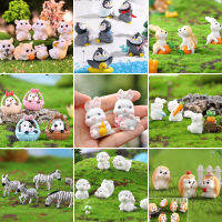 จำลองสัตว์ 2023 Fairy Garden Figurines Kawaii เครื่องประดับการ์ตูนกระต่าย Miniature Terrariums Decor KIDS Room Office รูปปั้น-ogfhdsd