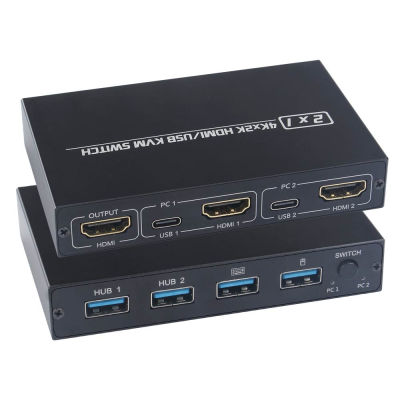 USB 3.0ตัวเลือกสวิตช์,HDMI/USB KVM อะแดปเตอร์สลับ,4พอร์ต USB Peripheral Switcher กล่อง Hub สำหรับจอแสดงผล,เครื่องพิมพ์คอมพิวเตอร์ Sharing,แป้นพิมพ์และเมาส์