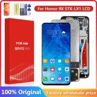 Original 6.59 LCD For Honor 9X premium global edition STK-LX1 STK-L22 LCD Display Touch Screen Digitizer Assembly Frame