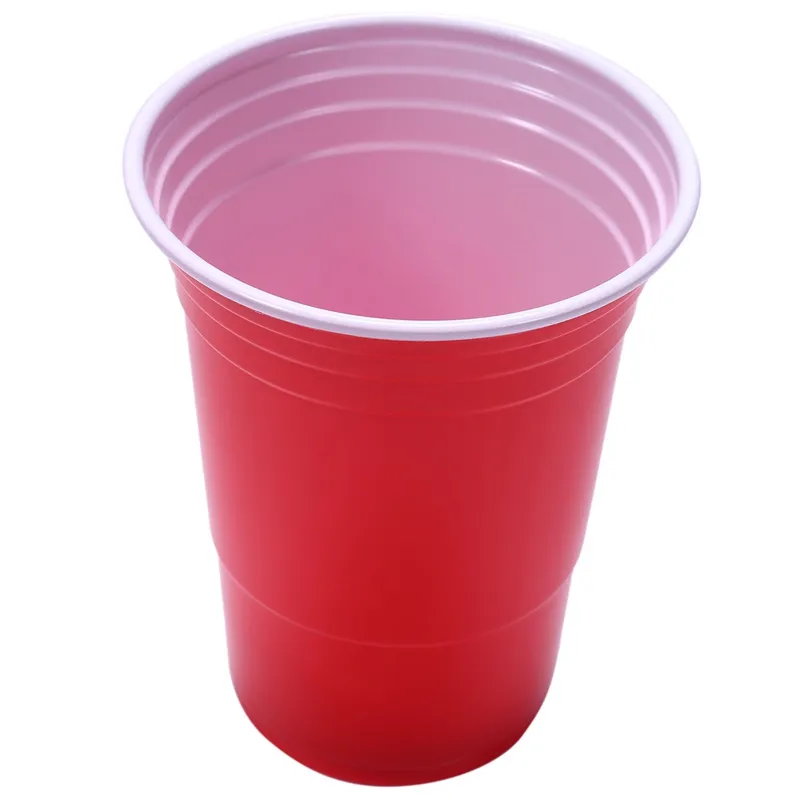 50Pcs/Set 450Ml Red Disposable Plastic Cup Party Cup Bar Restaurant  Supplies Household Items for Home