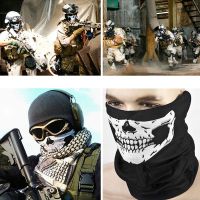 UV Protect Ice Cool Bandana Headgear Cycling Outdoor Sport Motor Motosikal Bike Neck Scarf Muka topeng Skiing Scarf Neck Face Warmer Skull Pattern Skeleton Bandana Scarf Motorcycle Outdoor Skiing Scarf Neck Face Headscarf Skull Pattern