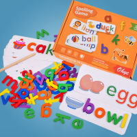 MAGICG Phonics Card Cross-Border Amazon เด็กปฐมวัย26ภาษาอังกฤษบัตรตัวอักษรฝึกสะกดคำของเล่นเพื่อการศึกษาเกมศัพท์