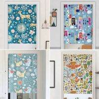 Fashion 2023 Cartoon Cotton and Linen Door Curtain Cloth Art Cartoon Bedroom Kitchen Partition Curtain Toilet Half Curtain Children Room Decorative Curtain