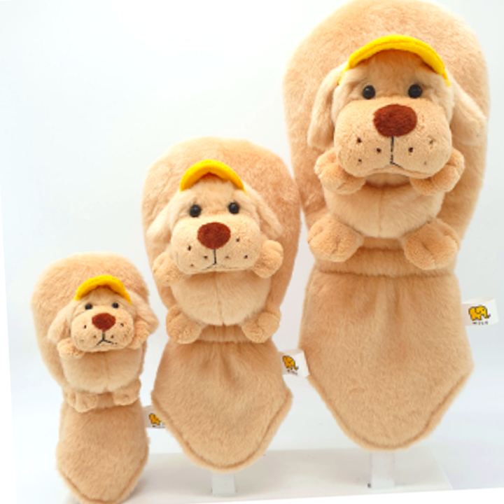 [WICO&Golf] Club Cover Puppet Beigy Fat Dog/Bulldog Golf Ball Pouch