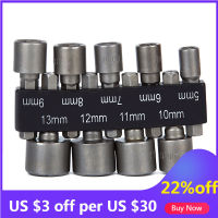 【2023】9pcs 5-13mm Hexagon Nut Driver Drill Bit Socket Screwdriver Wrench Set for Electric Screwdriver Handle Tools No Magnetic