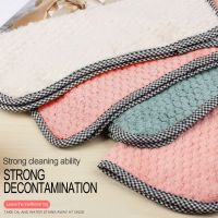 5pcs Household Kitchen Rags Gadgets Microfiber Towel Cleaning Cloth Non-stick Oil Thickened Absorb Washing Double-Sided Hangable Dish Cloth  Towels