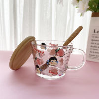 Creative Cartoon Flower Coffee Cup Home Office Glass Water Cup Handle Capped DROPSHIPPING Milk Breakfast Drink Cup