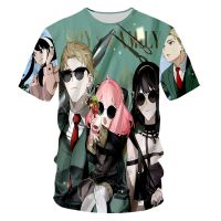 Sexy Girls T Shirt Anya Spy X Family 3d Print T-shirts Men Fashion T-shirt Kids Hip Hop Top Tee Anime Summer Tshirt Short Sleeve