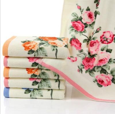❄♦✐ 34x74 cm cotton printed face towel Bathroom Flower Bath Towel