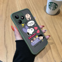 พร้อมเคสโทรศัพท์สำหรับ Realme Narzo N53 C53 Realme โทรศัพท์ดีไซน์การ์ตูนรูปสุนัขน่ารักเคสโทรศัพท์เคสแข็งมีน้ำค้างแข็งโปร่งใสลายขอบด้านข้างน่ารักเด็กหญิงเด็กชายเคสป้องกันกล้องคลุมทั้งหมดกันกระแทก