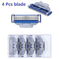 【DT】 hot  4 PCS/ Men Safety Razor Blades Stainless Steel Shaving Cartridges Shaver Mach 3 Replacement Heads