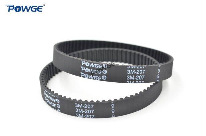 powge-2ชิ้น-htd-3m-ความยาวพิชท์เข็มขัดจับเวลา207-3m-ความกว้าง9มม-ฟัน69-htd3m-ยางซิงโครนัส207-3m-9ในวงปิด