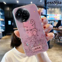 เคสมือถือสำหรับ Realme 11 5G ประกายเปลือกหอยรูปดาวคิตตี้ฝาหลังนิ่มรูปการ์ตูนน่ารักซิลิโคนป้องกันการตกสำหรับ Realme 11X 11 5G เคสใส่โทรศัพท์