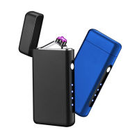 Windproof Plasma Type-C USB Rechargeable Flameless Electric Dual Arc Power Display er Gadget Gifts