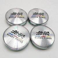 4 Pcs 60Mm Chrome Engraved Car Emblems Wheel Center Caps ครอบคลุมสำหรับ Honda Mugen Power Hub Caps