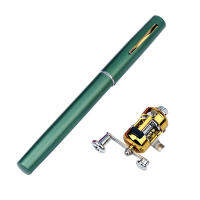 Laogeliang สตรีมกลางแจ้งแบบพกพากระเป๋า telescopic MINI Fishing Rod POLE พร้อม Reel Wheel