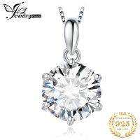 JewelryPalace Moissanite D Color 1ct 1.5ct 2ct 3ct Round 925 Sterling Silver Pendant Necklace for Woman No Chain Fashion Chain Necklaces