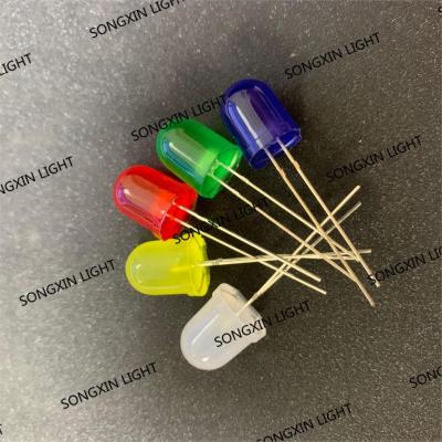 10mm LED 5 Colors Red Blue Yellow Green white Diffused Round Light-Emitting Diodes Lamp Bead DIP Plug-in Bulb Assorted Kit Electrical Circuitry Parts