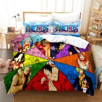 【hot】┇ஐ ONE PIECE Set Cartoon Anime Duvet Cover for Adults Quilt King Size Boys Child Luffy Zoro Bed Linens