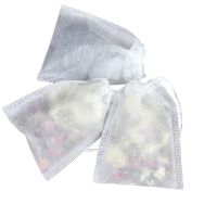 Teabags Non woven Fabrics Scented Tea Bags with String with Seal Filter Paper Drawstring Herb Pouch 100pcs 6x8cm