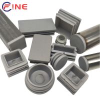 Round Square Rectangle Plastic Grey Blanking End Caps Tube Pipe Insert Plug Bung Chair Feet Stainless Steel Sealing Foot Cover Pipe Fittings Accessori