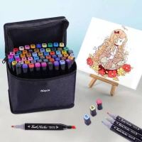 ?ปากกาเมจิกไฮไลท์ 2in1 เซ็ต 60สี สีเข้มสดใส✏️✏️