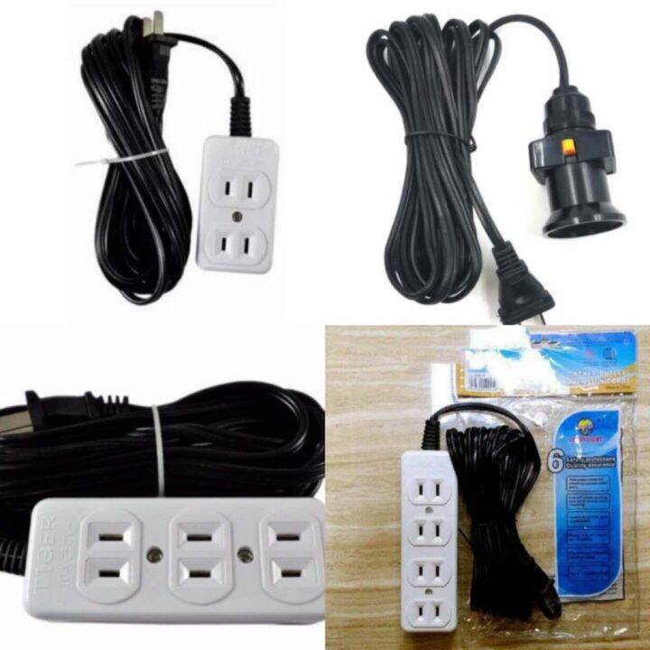 Authentic quality ♞ 5 meter wire cord power socket extension 234 gang