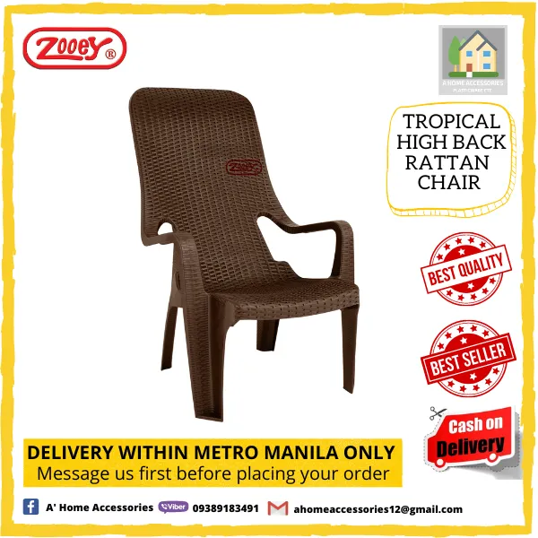 Zooey Tropical High Back Rattan Arm Chair / Relaxing Chair Stock No.551