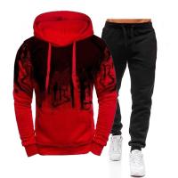 Mens Set Tracksuits Hoodie+Sweatpants 2 Pieces Male Sweatshirts Jogging Sport Trousers Suit Winter Warm Sportwear Mens Clothes