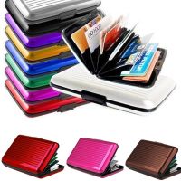 【CC】✁  New 1 Pc Men Aluminum Bank Card Holder Blocking Hard Wallet Credit Anti-RFID Scanning