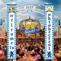 ธงแบนเนอร์ ลาย The Munich Oktoberfest NS3 สไตล์เยอรมัน สําหรับตกแต่งปาร์ตี้กลางแจ้ง