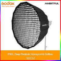 GODOX แบบพกพา p90l 90 เซนติเมตรลึก Parabolic รังผึ้งตาราง softbox Bowens เมาสตูดิโอแฟลชสะท้อนสตูดิโอถ่าย softbox