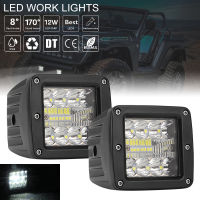 2ชิ้น3นิ้ว48W ไฟ LED รถสีขาวคานงานน้ำท่วมนำ DRL 12V 24V สำหรับรถแทรกเตอร์เรือ4x 4รถบรรทุก SUV ATV ไฟตัดหมอก