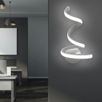 1pc Modern Spiral LED Wall Light Acrylic Iron Sconces Lamp Wall Mount Background Bedside Lamp for Living Room Bedroom Decor