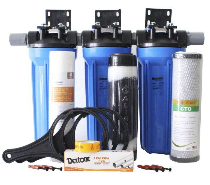 Filter Air Sumur Bor / Filter Air Zat Besi / Kuning Berkarat / Paket