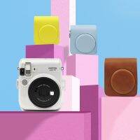 เคสกล้องป้องกันสำหรับฟิล์มฟิล์มสำเร็จรูป Fujifilm Instax Mini 70ฝาปิดพีวีซีกระเป๋าหนัง/แข็งติดคริสตัลพร้อมสายรัดแบบถอดได้