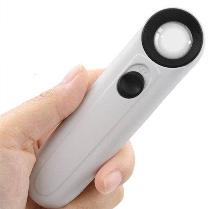 กล้องจุลทรรศน์โคมไฟส่องแสงพกพาแว่นขยายระดับ-hd-แว่นขยายแบบมือถือไฟ-led-จาก-djrgs