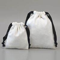 [HOT YAPJLIXCXWW 549] Zhuangshijie สีขาวผ้าใบถุงผ้าฝ้ายที่มีสีดำ Drawstring ของขวัญคริสต์มาสขนมแต่งงานแพคเกจกระเป๋าขนาดใหญ่ถุงกันฝุ่น