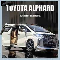 LI1:32โตโยต้าเฉื่อยรถของเล่น Alphard D Iecast รุ่นดึงกลับ MPV รถยนต์รุ่นล้อแม็กยานพาหนะด้วยแสงเสียงจำลองของสะสมเด็กของเล่นของขวัญ124