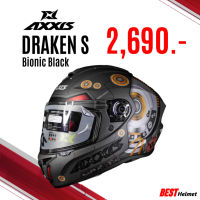 หมวกกันน็อค AXXIS HELMETS Draken S ลาย Bionic สีดำ