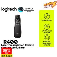 ใส่โค้ดลด50฿"3D2L2UJU" LOGITECH R400 PRESENTER REMOTE (รีโมทควบคุมคำสั่งไร้สาย) PRESEN WIRELESS CORDLESS รับประกันศ... #รีโมททีวี  #รีโมทแอร์  #รีโมท #รีโมด