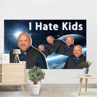 Bertram Hate Kids Tapestry Wall Hanging Funny Meme  Art Aesthetic Room Decoration Bedroom Sofa Blanket Yoga Mat Electrical Connectors