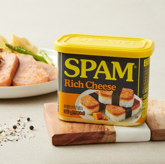 spam-หมูแฮมกระป๋องรสชีส-cj-rich-cheese-300g-ยอดฮิตเกาหลี