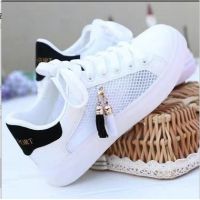 ✵♛2019 Summer new thick bottom small white shoes lat hollowed out Korean version of the student net breathable n